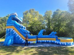 Dolphin20Wave20Slide20Side 1682370816 22ft Dolphin Wave Water Slide with Slip N' Slide