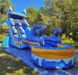 22ft Dolphin Wave Water Slide with Slip N' Slide