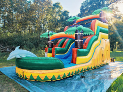 15ft Single Lane Tropical Water Slide (Wet or Dry)